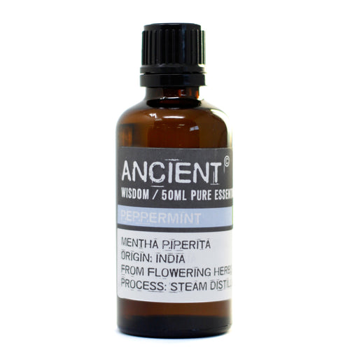 Peppermint Essential Oil is said to be good for ailments like asthma, colic, fever, flatulence, headache, nausea, chest congestion and vertigo. This oil is supposed to be excellent for mental fatigue and depression, refreshing and stimulating with its menthol content. It is good for the skin and is used in lotions to treat sunburn, itchiness or inflamed skin.  When used in an oil burner it is not only therapeutic it also keeps away mosquitoes and other insects.   Contains 50ml.   