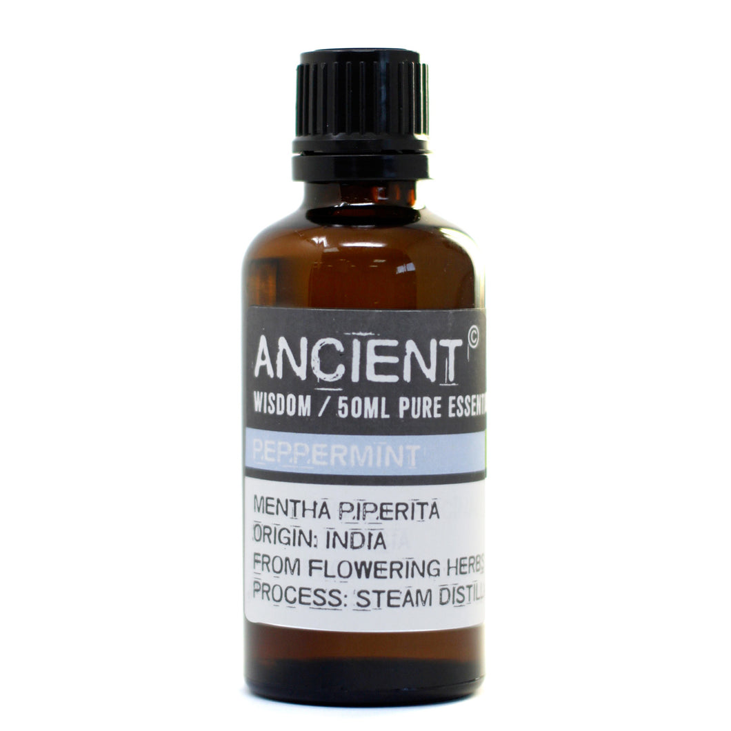 Peppermint Essential Oil is said to be good for ailments like asthma, colic, fever, flatulence, headache, nausea, chest congestion and vertigo. This oil is supposed to be excellent for mental fatigue and depression, refreshing and stimulating with its menthol content. It is good for the skin and is used in lotions to treat sunburn, itchiness or inflamed skin.  When used in an oil burner it is not only therapeutic it also keeps away mosquitoes and other insects.   Contains 50ml.   