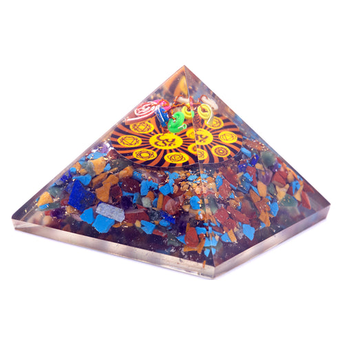 Om Chakra Orgonite Pyramid 70mm
