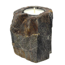 Load image into Gallery viewer, Petrified Wood Candle Holder - Single Low
