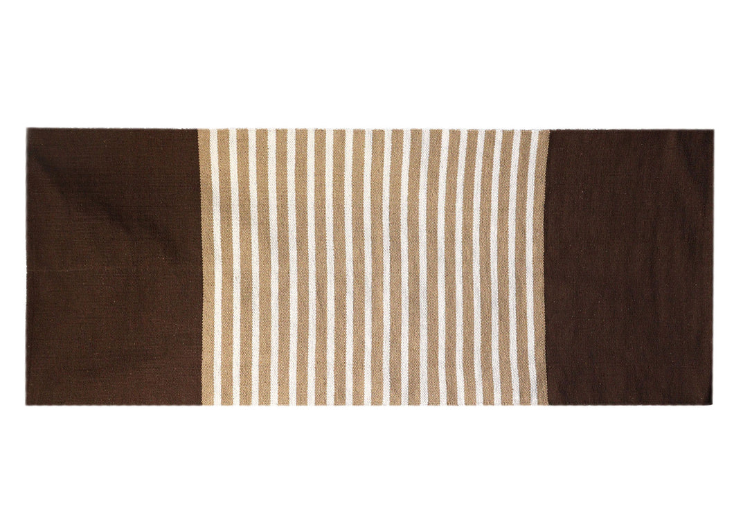 Dark Brown Indian Cotton Rug