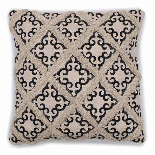Lux Criss-Cross & Print Cushion Cover