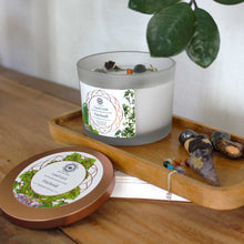 Load image into Gallery viewer, Patchouli and Green Aventurine Gemstone Candle For Good Luck