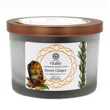 Load image into Gallery viewer, Sweet Ginger and Tiger Eye Crystal Candle for Vitality