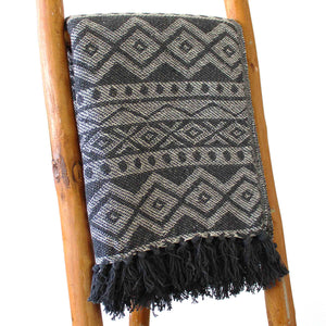 Grey Geometric Comfort Throw