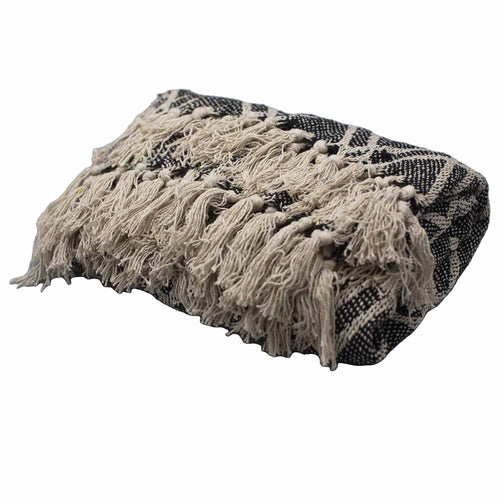 Boho Black & Biege Regency Comfort Throw