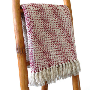 Boho Ruby Two Tone Comfort Throw