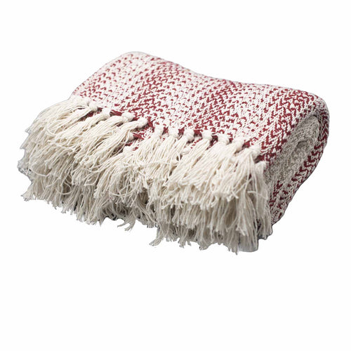 Boho Ruby Two Tone Comfort Throw
