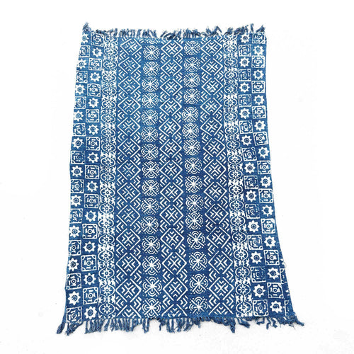 Desi Stripes Design Handmade Indigo Throw