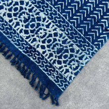 Load image into Gallery viewer, Desi Stripes Design Handmade Indigo Throw
