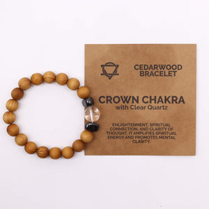 Cedarwood Crown Chakra Bracelet