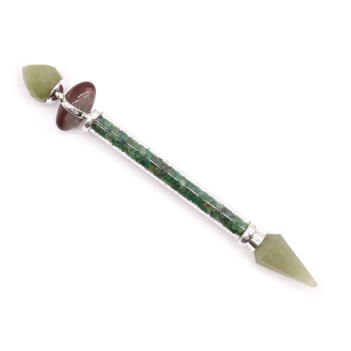 Green Aventurine Shiva Lingam Magic Wand - Happiness
