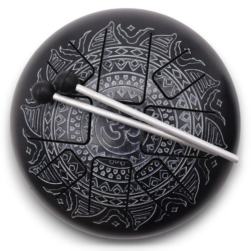 Om Mandala Engraved Hapi Drum 22cm x 15cm