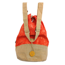 Load image into Gallery viewer, Orange Stonewash Namaste Hand All Natural Backpack