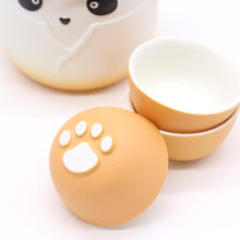 Load image into Gallery viewer, Orange Panda Teapot Set &amp; Three Cups