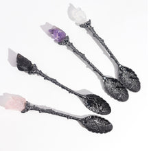 Load image into Gallery viewer, Set of 7 Bronze Crystal Witch Spoons