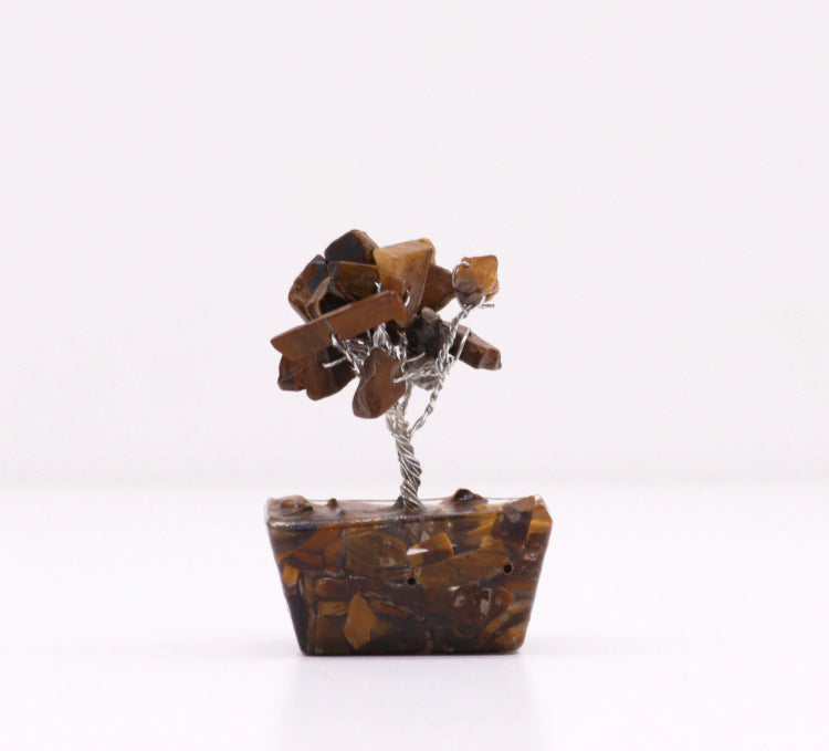 Mini Gold Tigers Eye Crystal Tree