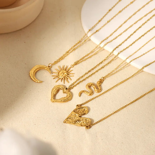 Gold Celestial Pendant Necklace