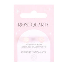 Load image into Gallery viewer, Rose Quartz Crystal Stud Earrings