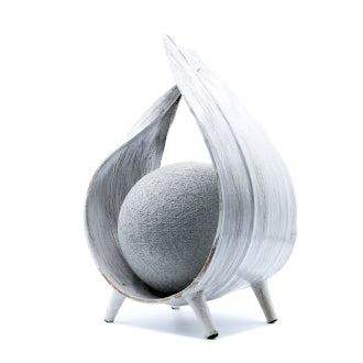 Whitewash Wrapover Natural Coconut Lamp