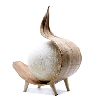 Chocolate Twist Wrapover Natural Coconut Lamp