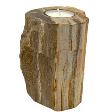 Load image into Gallery viewer, Petrified Wood Candle Holder - Single Tall