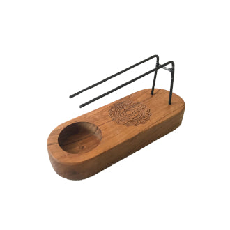 Small Wooden Palo Santo Heater  - Mandala Design