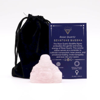 Large Rose Quartz Crystal Buddha