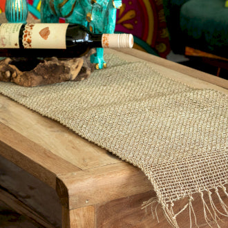 Natural Seagrass Fringe Water Hyacinth Table Runner