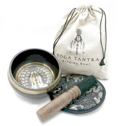 Yogi Hand Beaten & Engraved Singing Bowl Gift Set