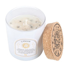 Load image into Gallery viewer, Cancer Orange &amp; Chamomile Crystal Zodiac Candle
