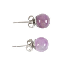 Load image into Gallery viewer, Amethyst Crystal Stud Earrings