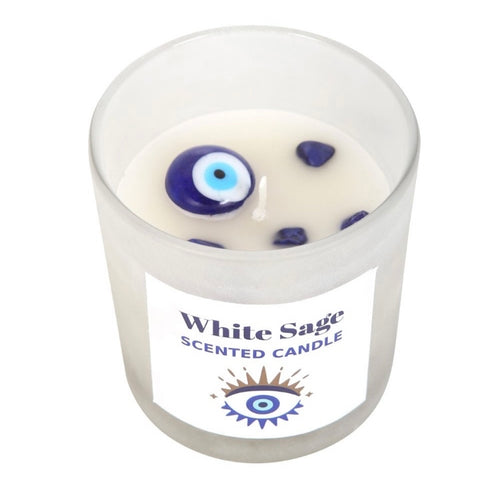 All Seeing Eye Crystal Chip Candle