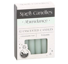 Load image into Gallery viewer, Pack of 12 Abundance Spell Candles