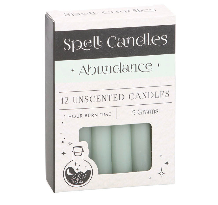 Pack of 12 Abundance Spell Candles