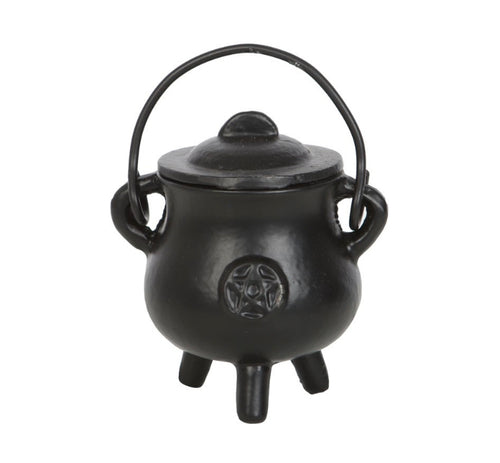 Cast Iron Cauldron With Pentagram Symbol 7.5cm