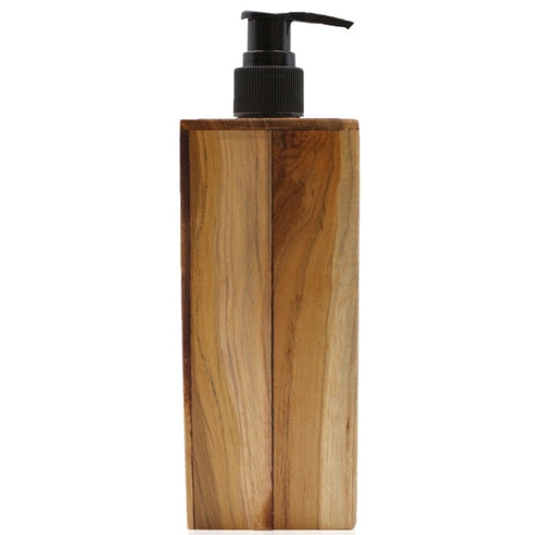Natural Teakwood Square Soap Dispenser