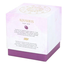 Load image into Gallery viewer, Aquarius Bergamot &amp; Mandarin Crystal Zodiac Candle