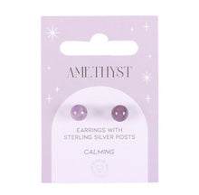Load image into Gallery viewer, Amethyst Crystal Stud Earrings