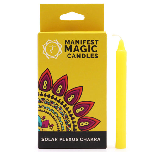 Yellow Solar Plexus Chakra Manifest Magic Candles