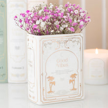 Load image into Gallery viewer, White Book Shaped Vase