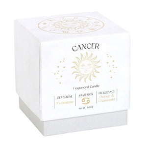 Cancer Orange & Chamomile Crystal Zodiac Candle