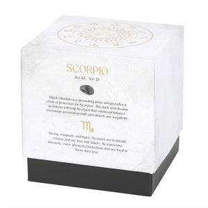Scorpio Black Oudh Crystal Zodiac Candle