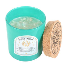 Load image into Gallery viewer, Sagittarius Ylang Ylang &amp; Amber Crystal Zodiac Candle