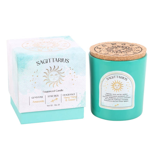 Sagittarius Ylang Ylang & Amber Crystal Zodiac Candle