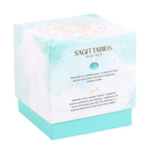 Load image into Gallery viewer, Sagittarius Ylang Ylang &amp; Amber Crystal Zodiac Candle