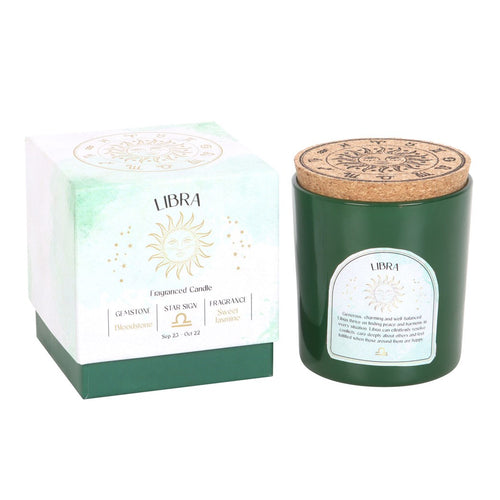 Libra Sweet Jasmine Crystal Zodiac Candle