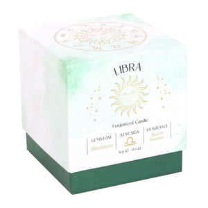Libra Sweet Jasmine Crystal Zodiac Candle