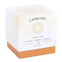 Load image into Gallery viewer, Capricorn Sandwalwood &amp; Jamsine Crystal Zodiac Candle