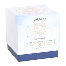 Load image into Gallery viewer, Taurus Amber &amp; Vanilla Crystal Zodiac Candle